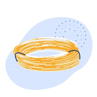 Кабель монтажный 2х0.5 мм2 МКШнг(А)-LS безгалогенный