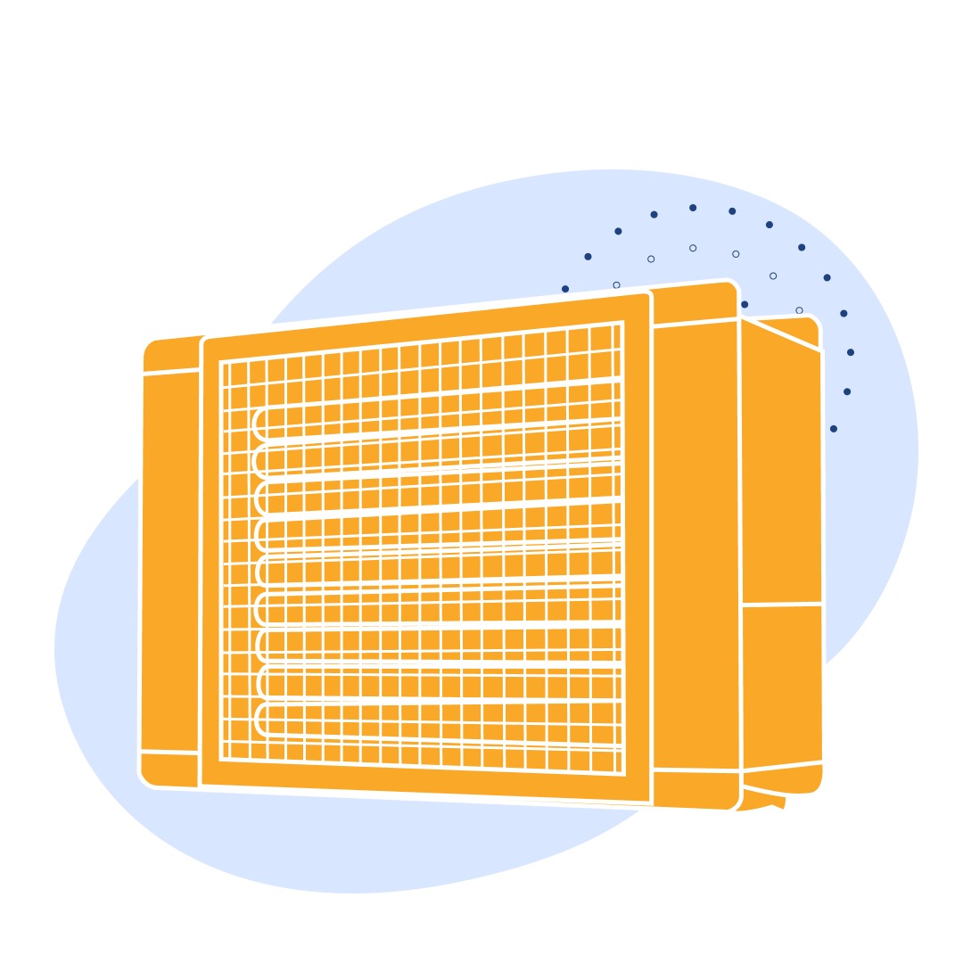 Электрокалорифер 455x610x745 мм 40 кВт 4000 м3/час