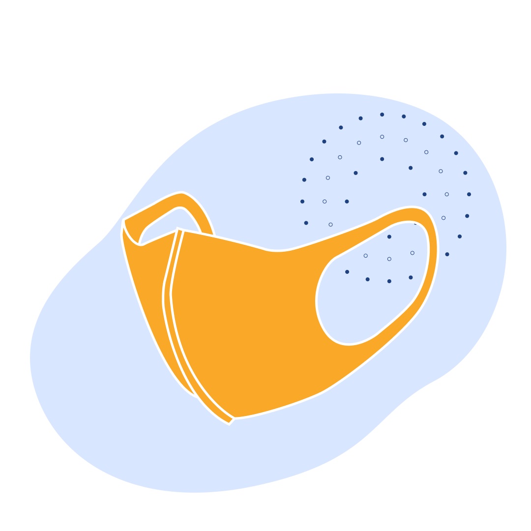 Маска защитная неопреновая розовая