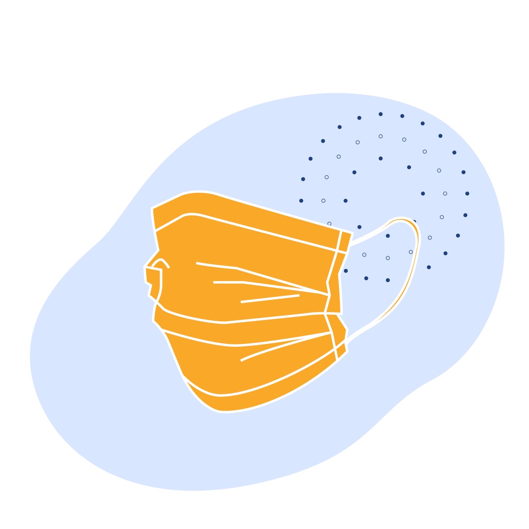 Маски медицинские одноразовые 3-х слойные на резинке