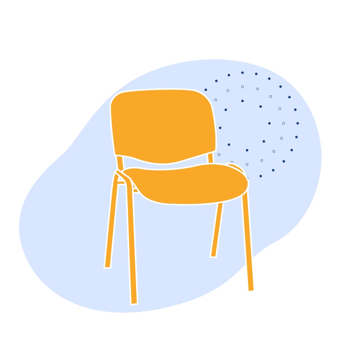 Стул ИЗО черный 140 кг 530х430х820 мм