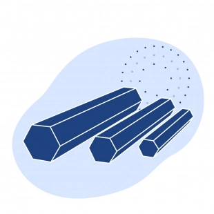 Шестигранник нержавеющий 55 мм AISI 316Ti ГОСТ 18968-73