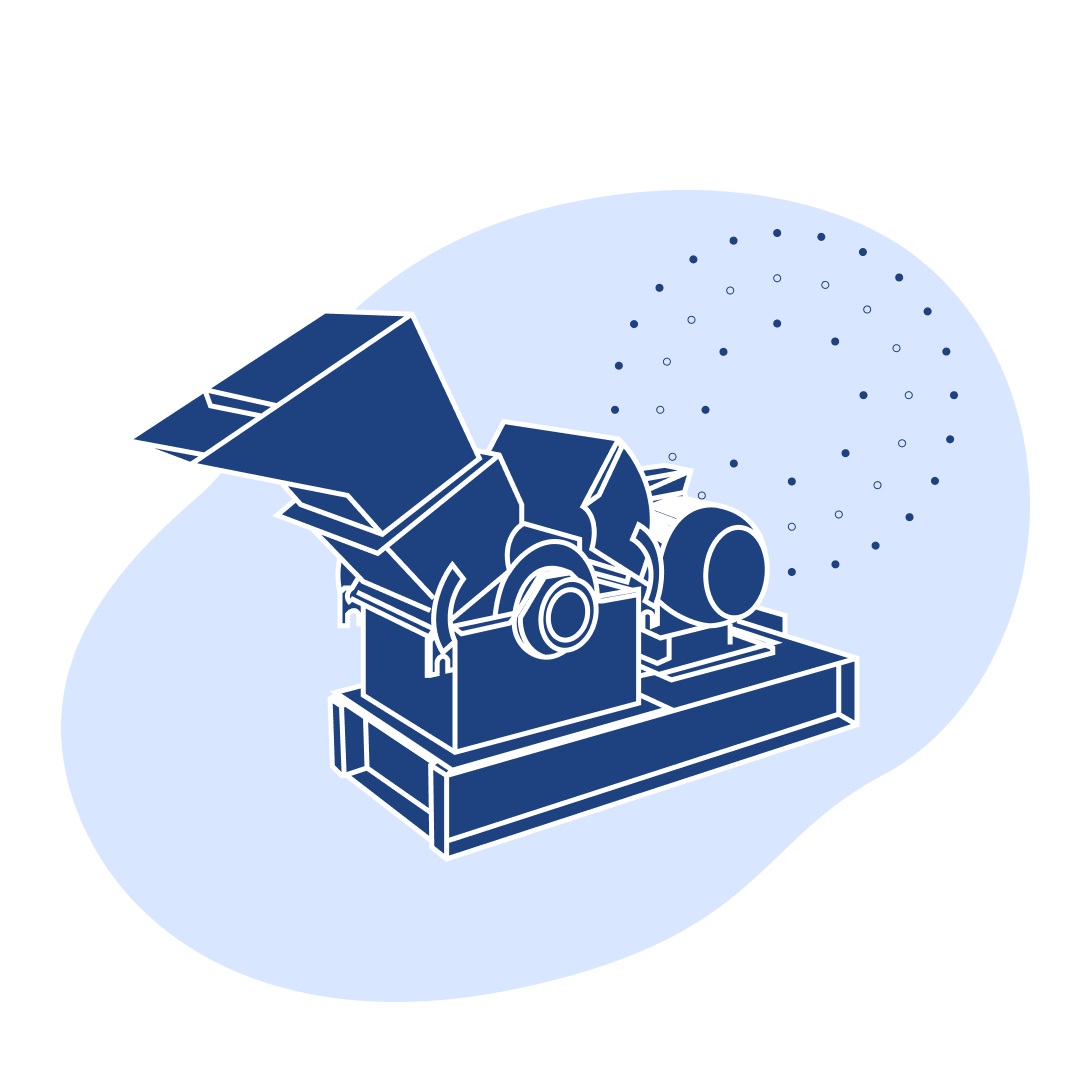 Дробилка молотковая МД 5х5 1750х840х1190 мм 22 кВт 750 кг